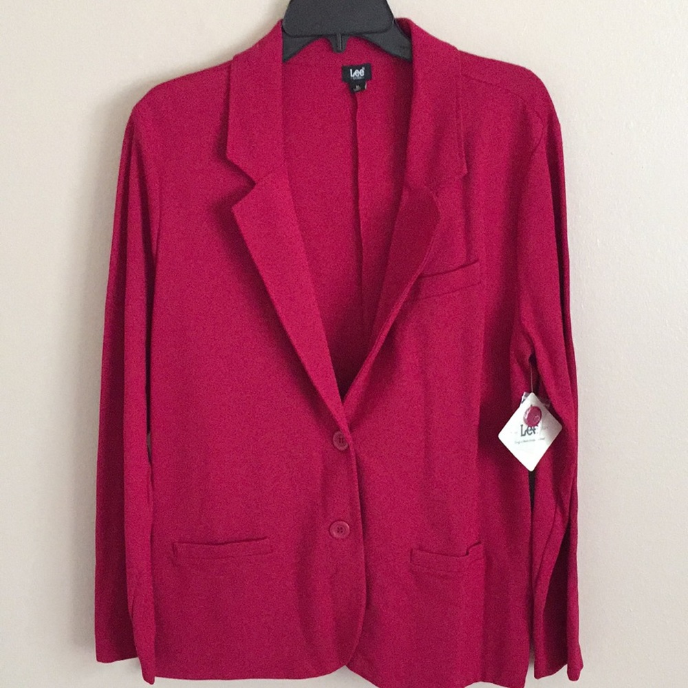 Deep red Lee XL jacket new with tags